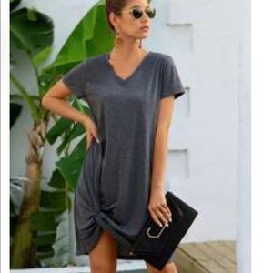 Solid Tie Knot Tee Dress ($5 Bundle)